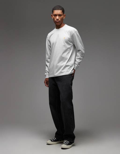 Carhartt WIP - Chase - T-shirt a maniche lunghe grigia, 2 di 5