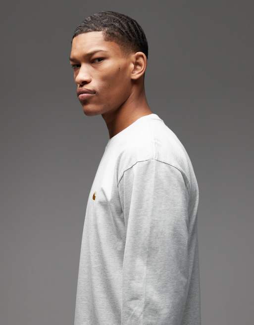 Carhartt WIP - Chase - T-shirt a maniche lunghe grigia, 4 di 5
