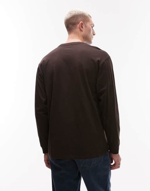 Carhartt WIP - Chase - T-shirt a maniche lunghe marrone scuro, 3 di 5
