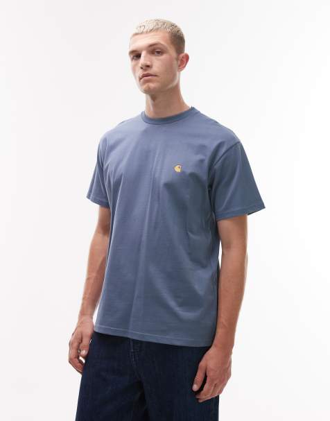 Carhartt WIP - Chase - T-shirt azzurra - view 1