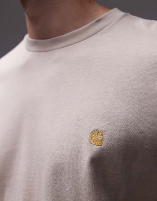 Carhartt WIP - Chase - T-shirt beige a maniche lunghe, 5 di 5