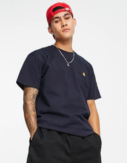 Carhartt WIP - Chase - T-shirt blu navy, 3 di 4