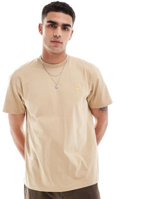 Carhartt WIP chase t-shirt in beige-Neutral