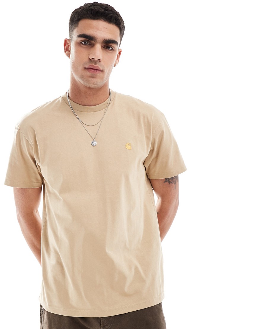 Carhartt WIP chase t-shirt in beige-Neutral