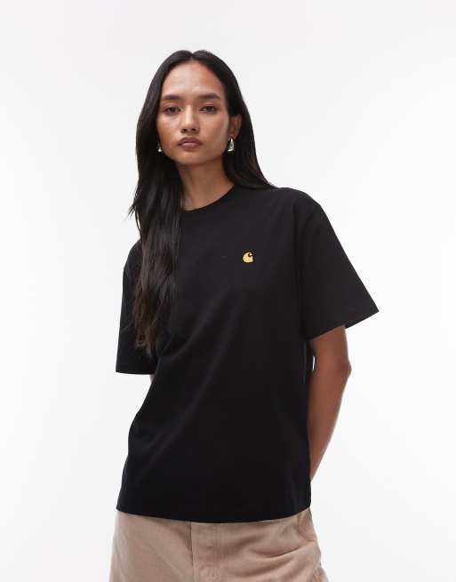 【関税&送料込】Carhartt Wip S S Chase Black Cotton T-Shirt Carhartt WIP S/S Chase T-Shirt Black | BSTN Store