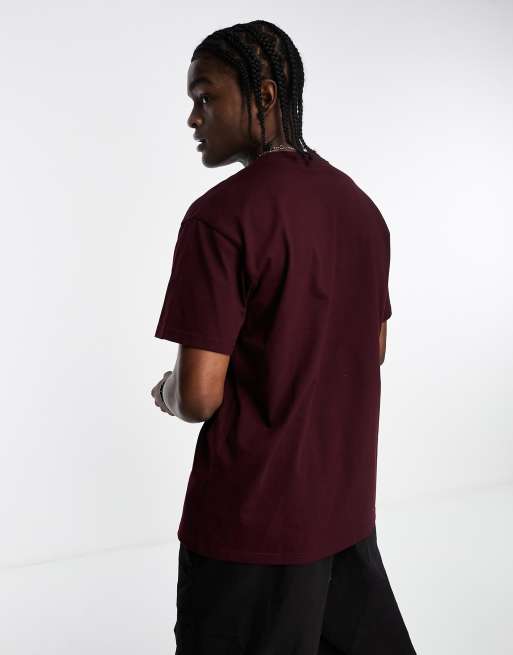 Carhartt WIP Chase t-shirt in burgundy, 2 of 4