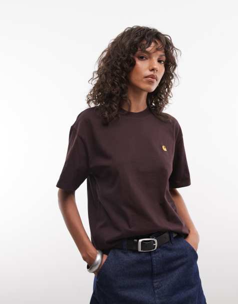 Carhartt WIP Chase t-shirt in dark brown - view 1