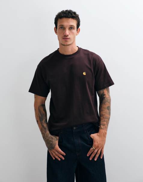 Carhartt WIP Chase t-shirt in dark brown - view 1