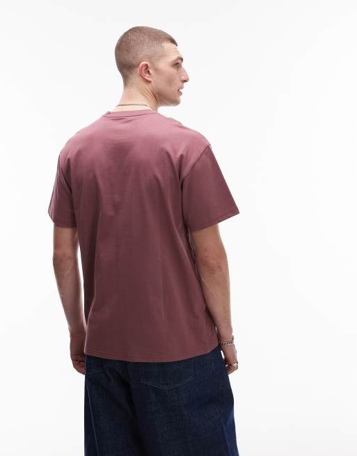 Carhartt WIP Chase t-shirt in dusky pink, 3 of 4