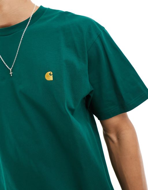【関税込み】Carhartt Work In Progress グリーン Chase Tシャツ Carhartt WIP chase t-shirt in green | ASOS