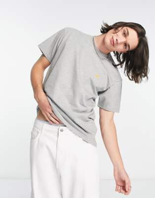 Carhartt WIP Carhartt WIP chase t-shirt in grey-Black