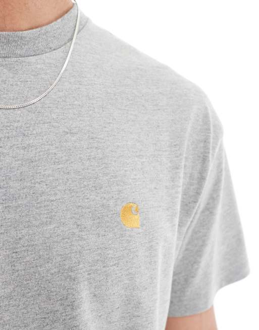 Carhartt WIP Chase t-shirt in grey | ASOS