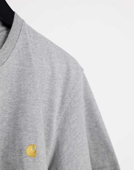 Carhartt WIP Chase t-shirt in grey, 4 of 4