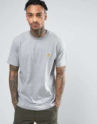 Carhartt WIP T-shirt I026391.ASH.HEATHE Koszulka Chase menﾒs gray