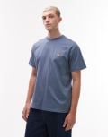 [Carhartt WIP] Carhartt WIP Chase t-shirt in light blue 2XL Blue