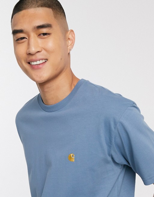 Carhartt WIP Chase t-shirt in mossa blue
