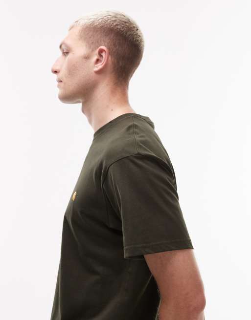Carhartt WIP Chase t-shirt in olive green, 4 of 5