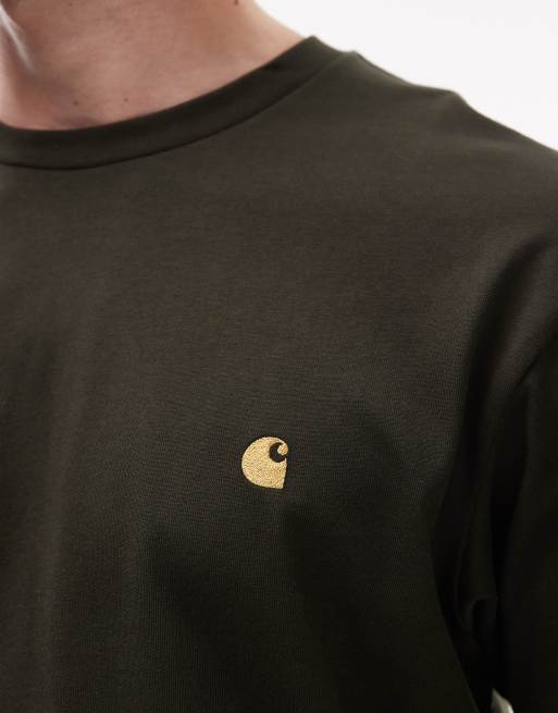 Carhartt WIP Chase t-shirt in olive green, 5 of 5