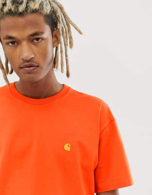 Carhartt WIP Chase t-shirt in orange | ASOS