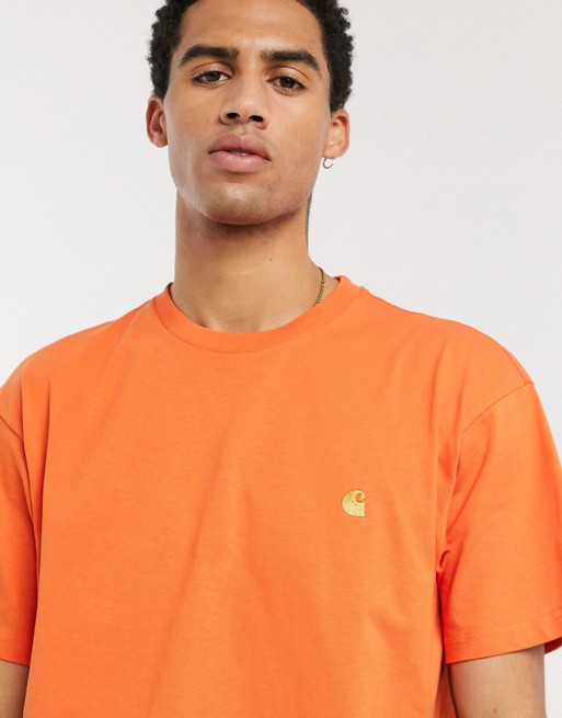 Carhartt WIP Chase t-shirt in orange