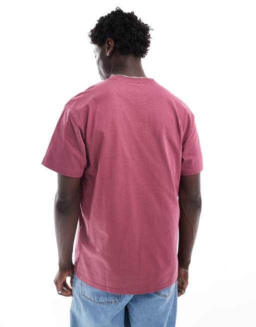 Tシャツ・カットソー CARHARTT WIP RED COTTON CHASE T-SHIRT Carhartt WIP S/S Chase T-Shirt Scarlet/Gold | Cultizm