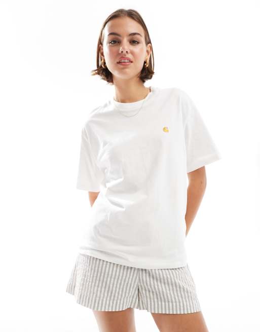 Carhartt WIP - Chase - T-shirt in wit