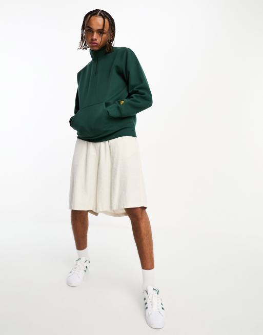 Carhartt WIP – Chase – Zielona bluza dresowa z suwakiem pod szyją