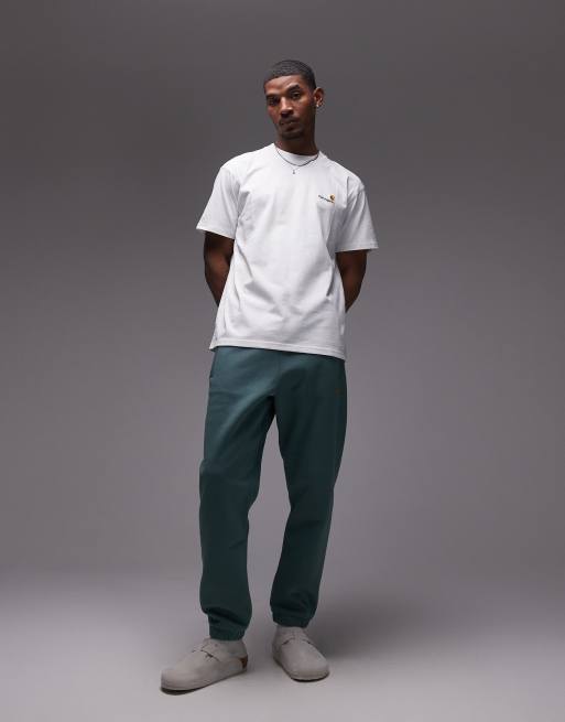 Carhartt WIP – Chase – Zielone spodnie dresowe, 5 z 5