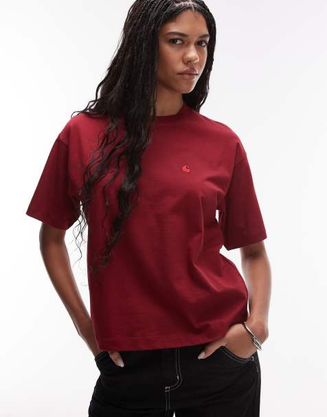 Carhartt WIP - Chester - Rød kortærmet T-shirt - view 1