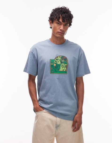 Carhartt WIP – Chip – Ljusblå t-shirt med ledig passform - view 1