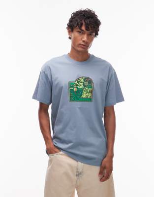Carhartt WIP Carhartt WIP chip loose fit t-shirt in light blue
