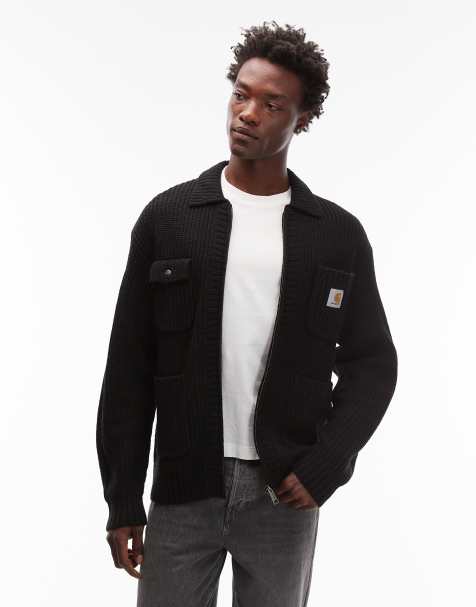 Carhartt WIP - Chore - Gebreid jack in zwart - view 1