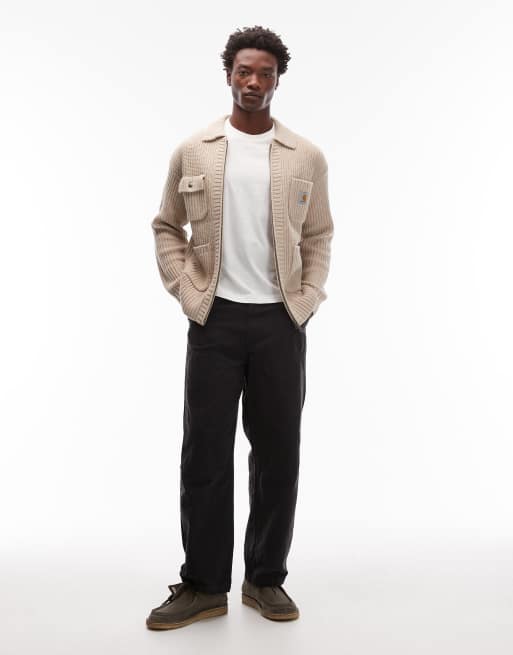 Carhartt WIP – Chore – Strickjacke in Beige, 2 von 5