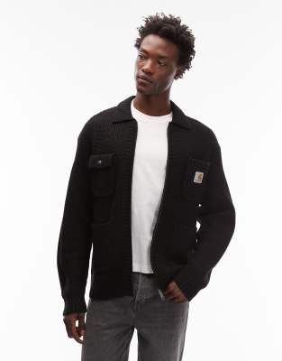 Carhartt WIP - Chore - Strickjacke in Schwarz