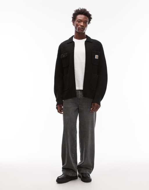 Carhartt WIP – Chore – Strickjacke in Schwarz, 2 von 5