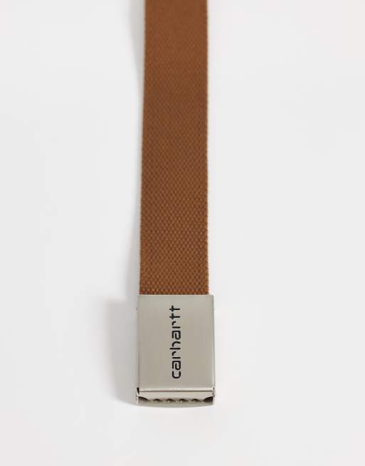 Carhartt WIP - Chrome Clip - Cinturón marrón Hamilton, 3 de 3
