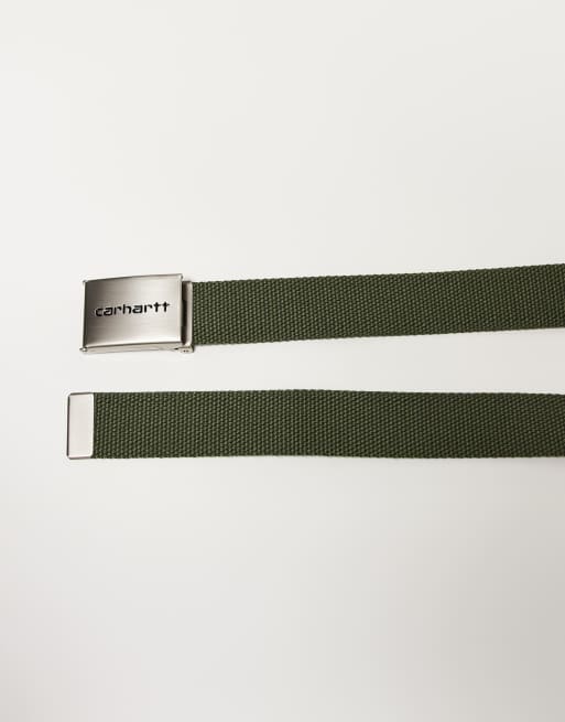 Carhartt WIP - Chrome - Kakigrønt klip-bælte, 2 af 3
