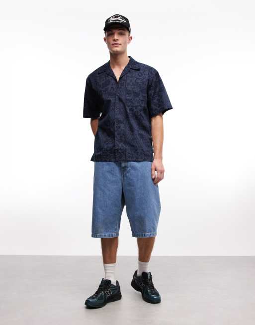Carhartt WIP – Ciemnoniebieska patchworkowa koszula, 2 z 5
