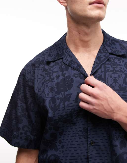 Carhartt WIP – Ciemnoniebieska patchworkowa koszula, 5 z 5