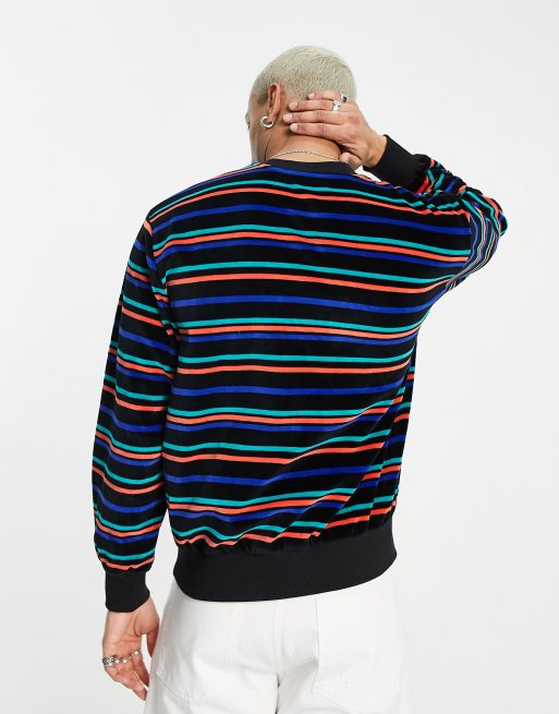 Carhartt WIP clanton stripe sweatshirt in black