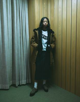 Carhartt WIP Carhartt WIP clarton parka jacket in tan-Brown