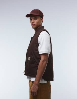 Carhartt WIP classic vest gilet in brown | ASOS