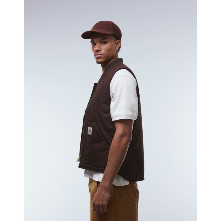 トップス Carhartt WIP CLASSIC VEST - brown Carhartt WIP classic vest gilet in brown | ASOS