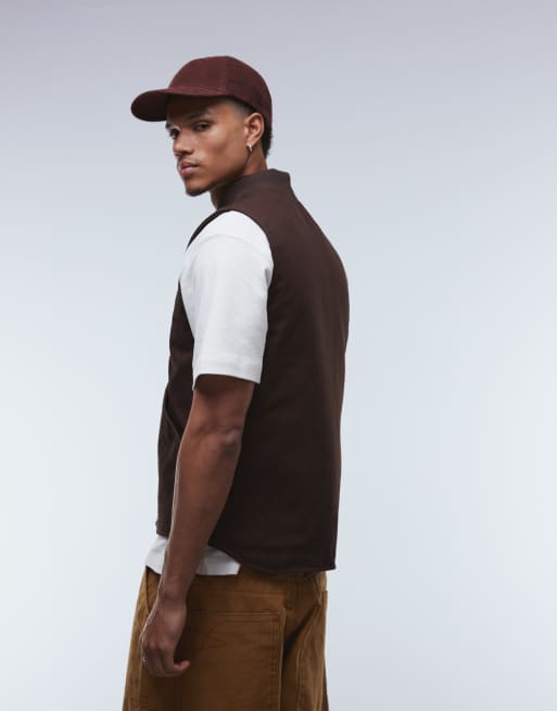 Carhartt WIP classic vest gilet in brown | ASOS