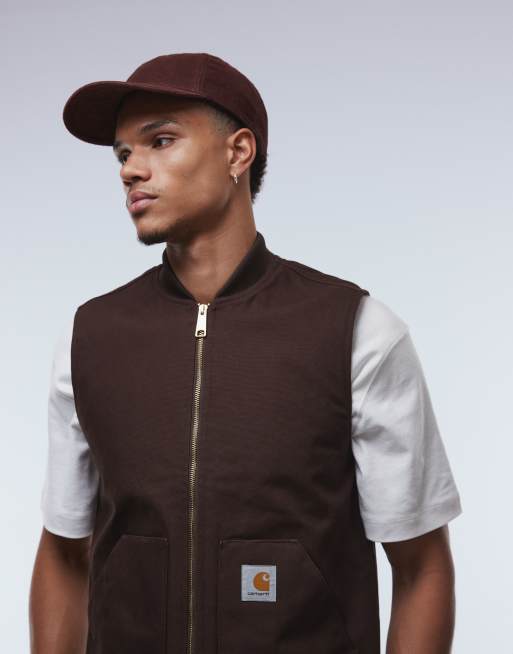 Carhartt WIP classic vest gilet in brown | ASOS
