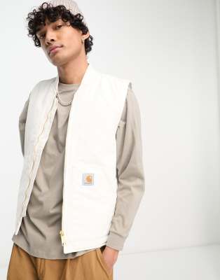 Carhartt WIP classic vest in off white | ASOS