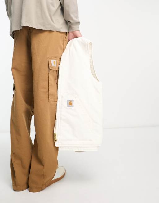 Carhartt WIP classic vest in off white | ASOS