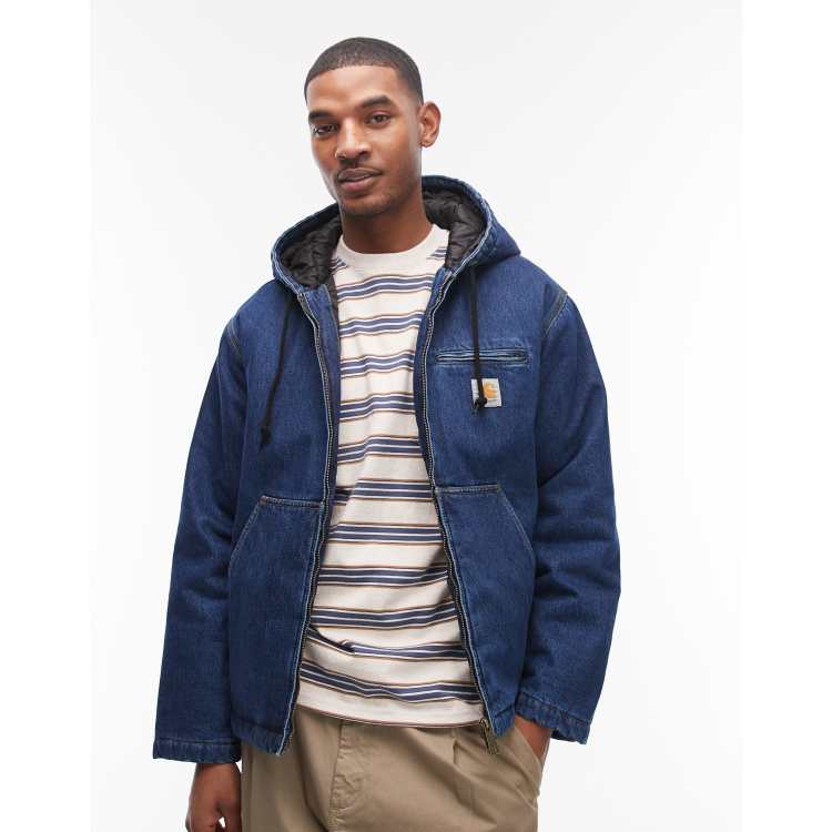 Carhartt WIP cleveland oversized hooded denim jacket in blue