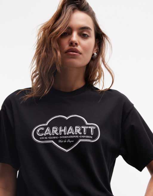 Carhartt WIP – Cloud Heart – Czarny T-shirt z nadrukiem, 3 z 4
