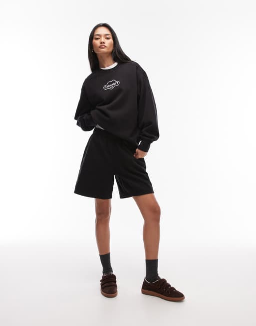 Carhartt WIP cloud heart logo sweatshirt in black, 4 of 4